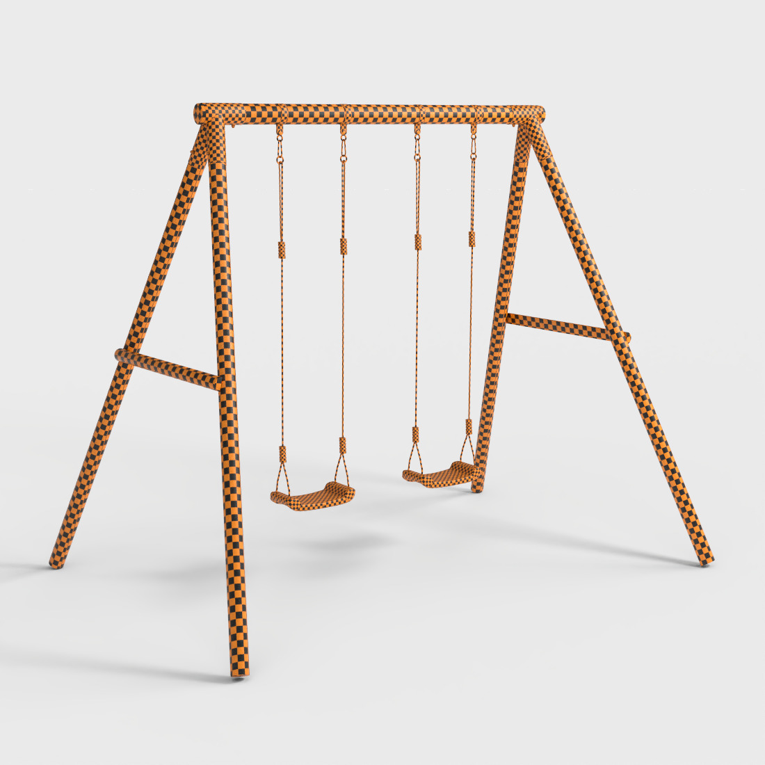 REBO WOODEN GARDEN SWING Low-poly 3D model_7