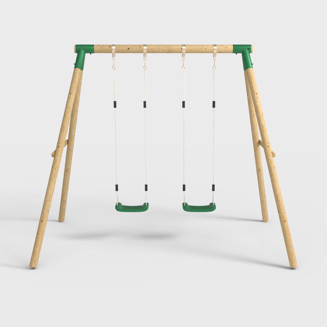 REBO WOODEN GARDEN SWING Low-poly 3D model_3