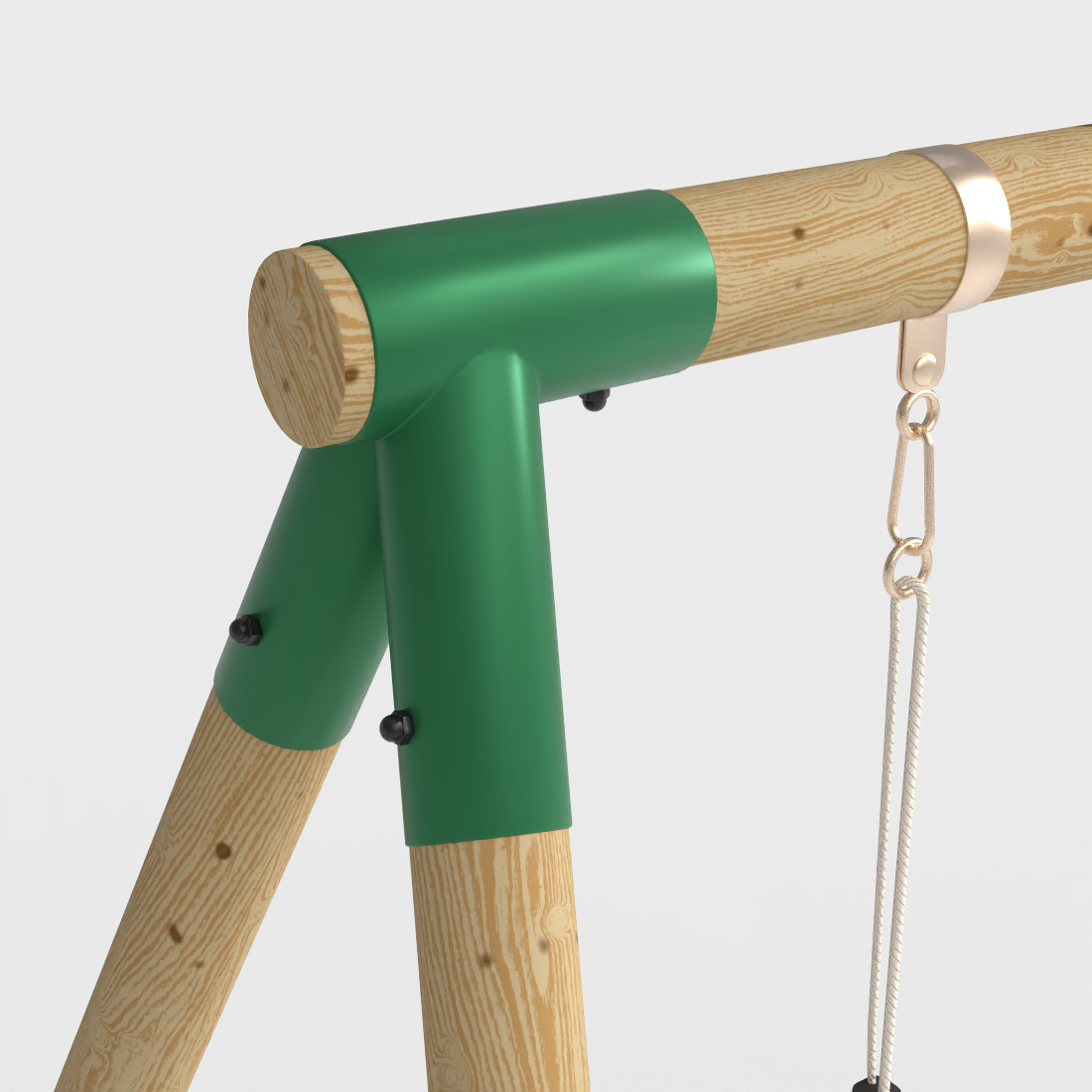 REBO WOODEN GARDEN SWING Low-poly 3D model_6