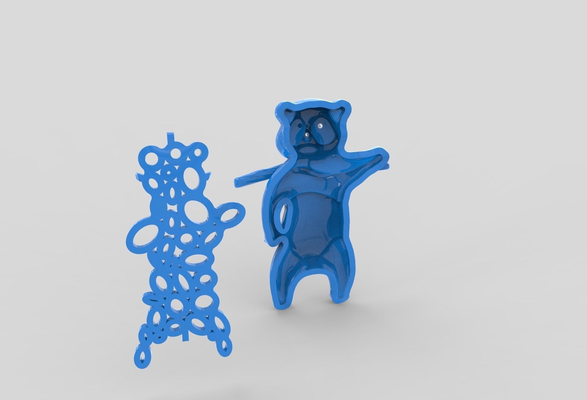 Jewelry set  panda bear with enamel and gems 3D print model_15