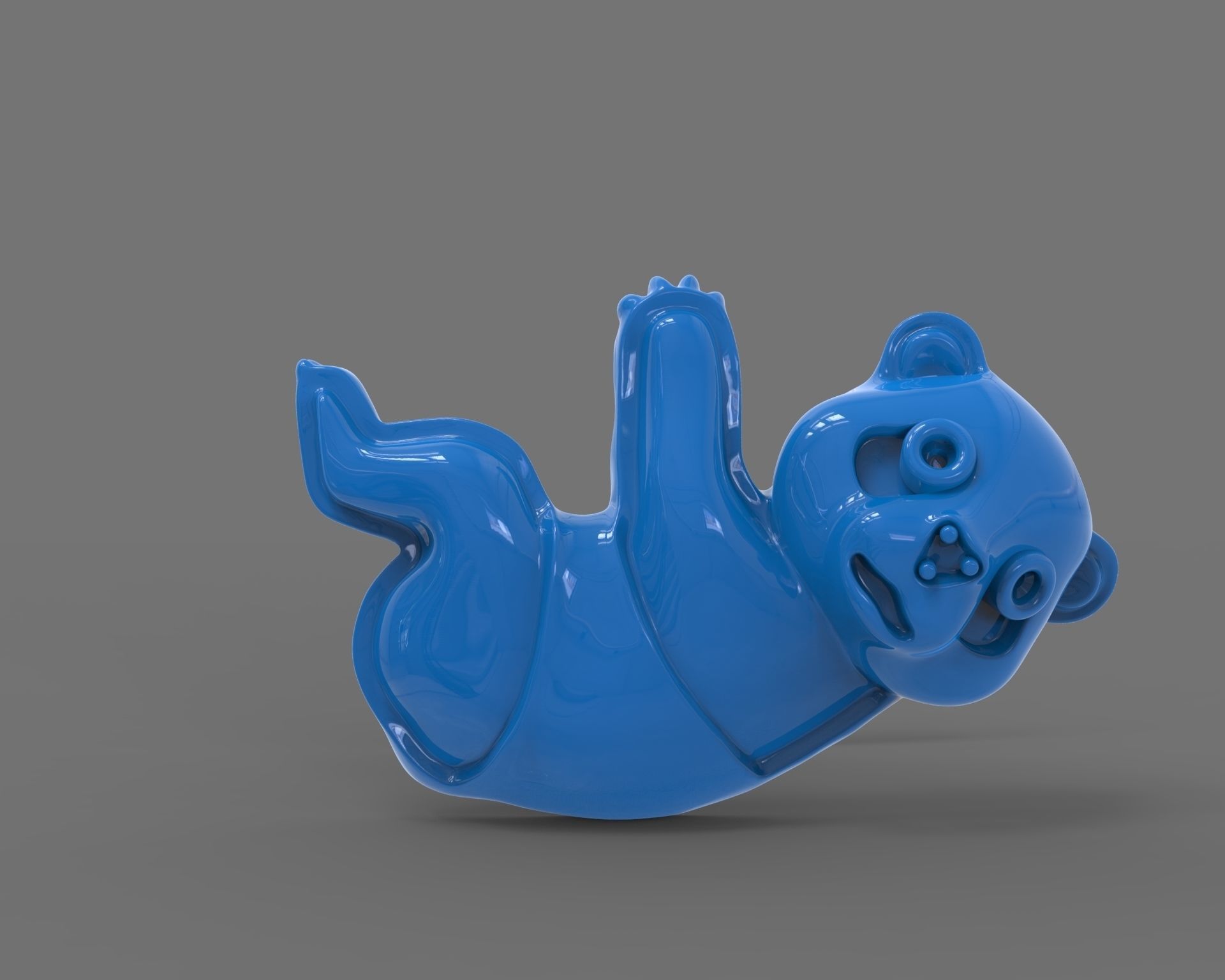 Jewelry set  panda bear with enamel and gems 3D print model_28