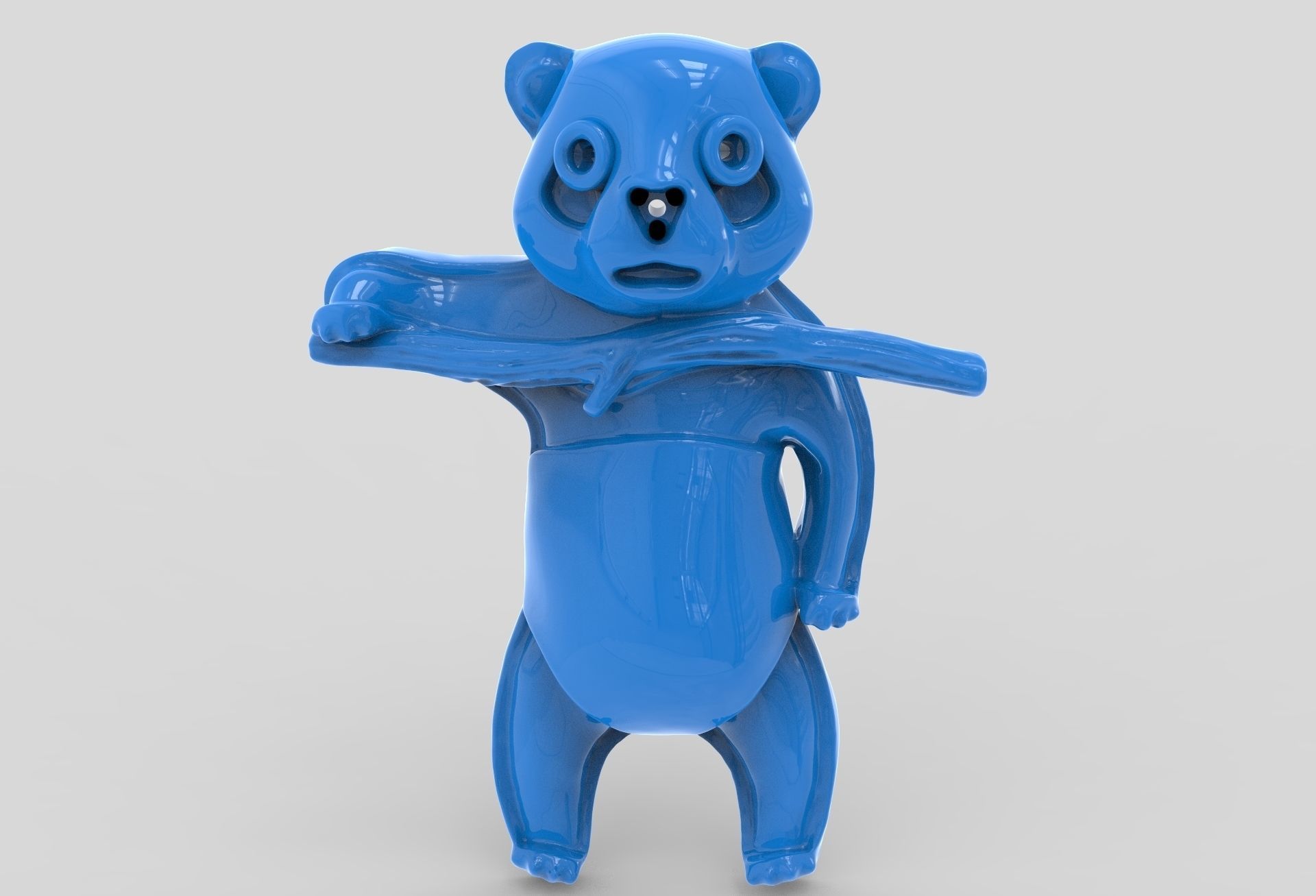 Jewelry set  panda bear with enamel and gems 3D print model_18