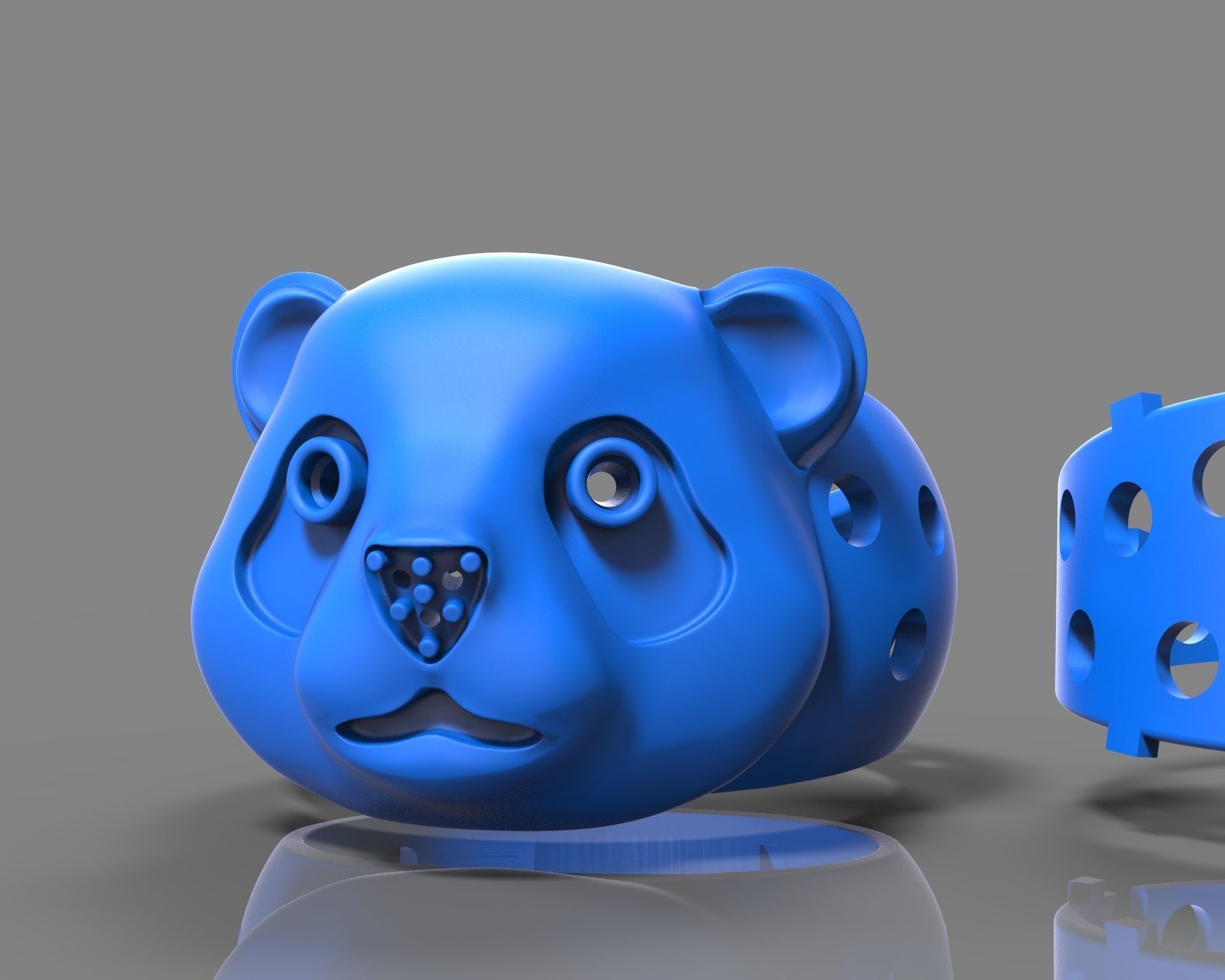 Jewelry set  panda bear with enamel and gems 3D print model_9