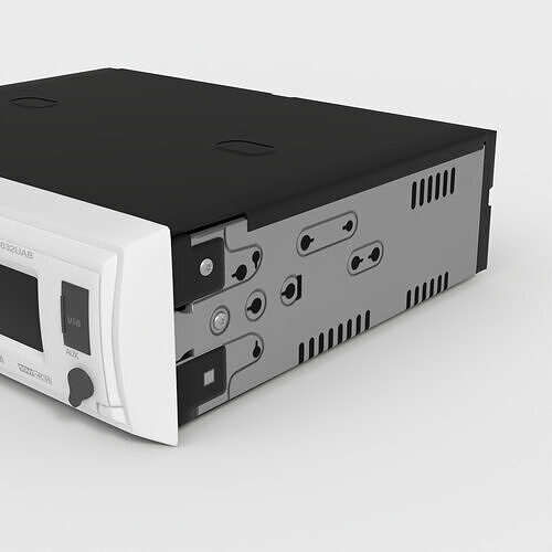 BOSS MARINE RECEIVER CAR RADIO Low-poly 3D model 7