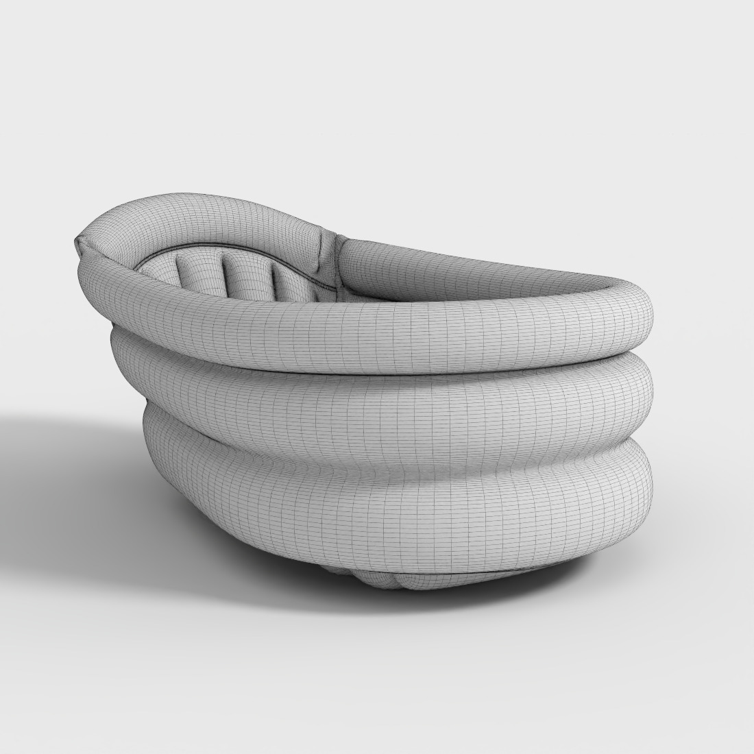 INFLATABLE BABY BATH Low-poly 3D model_7
