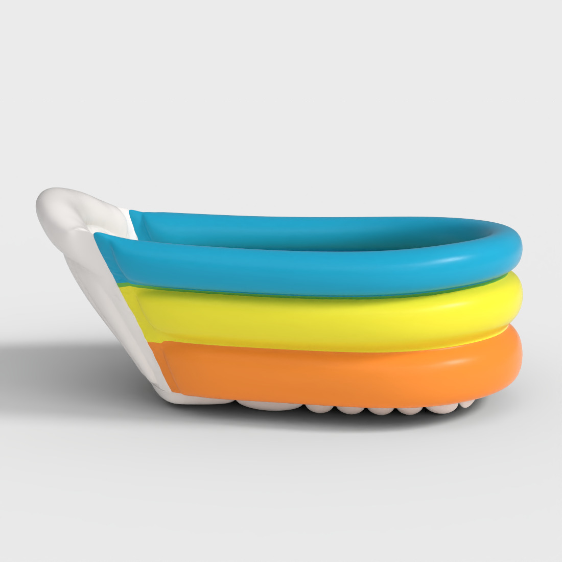 INFLATABLE BABY BATH Low-poly 3D model_2