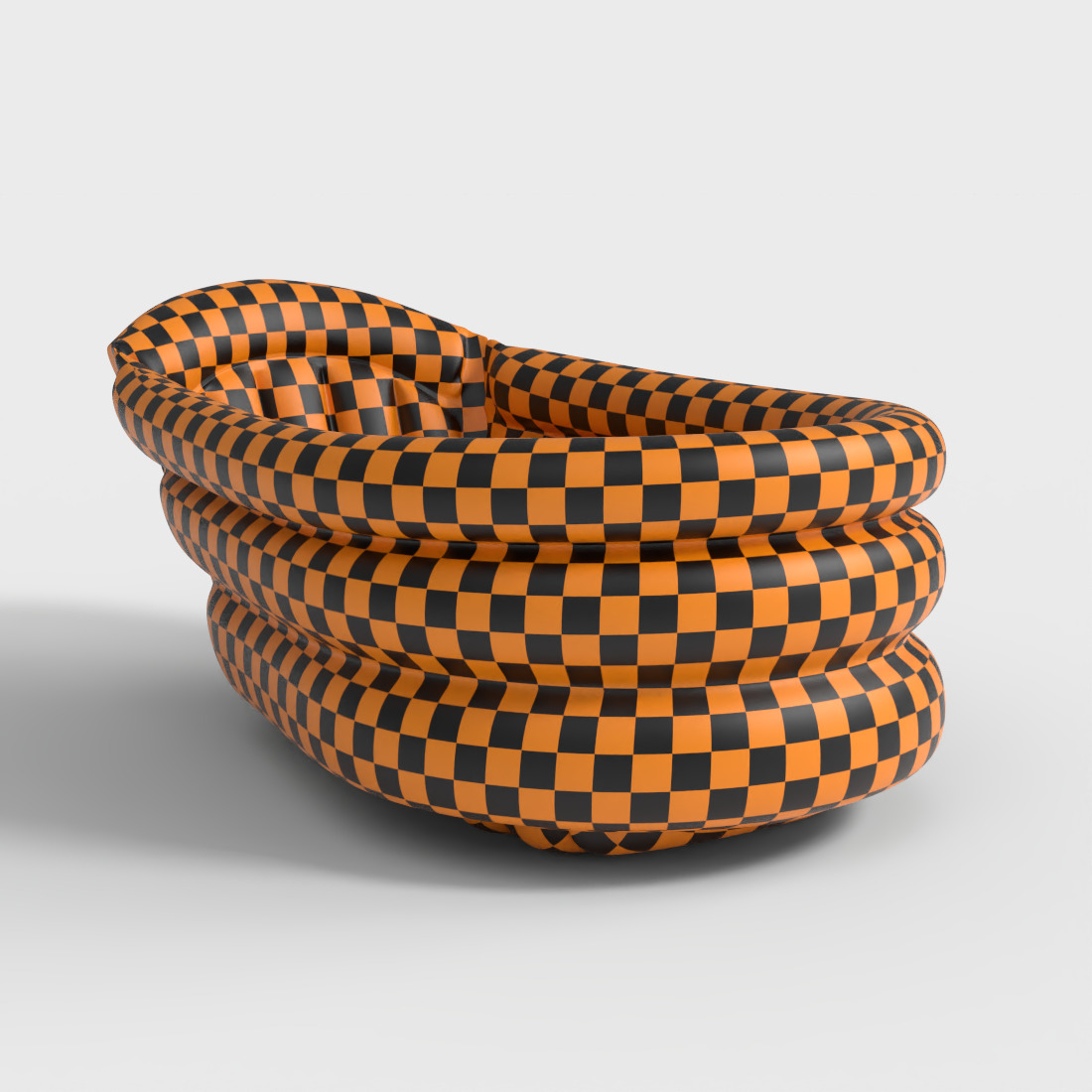 INFLATABLE BABY BATH Low-poly 3D model_6