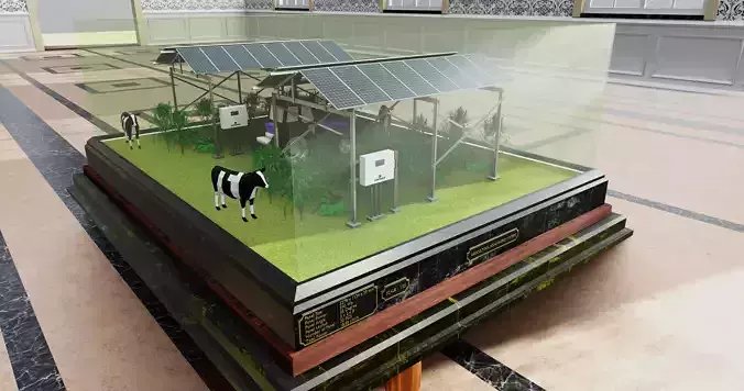 Agricultural Solar Energy Type-2 Table 2x2x8 Diorama 3D model