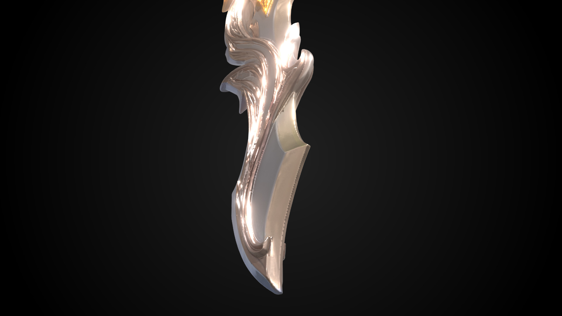 Stylized Elf Sword - Bloomfang - Game Ready 3D model_5