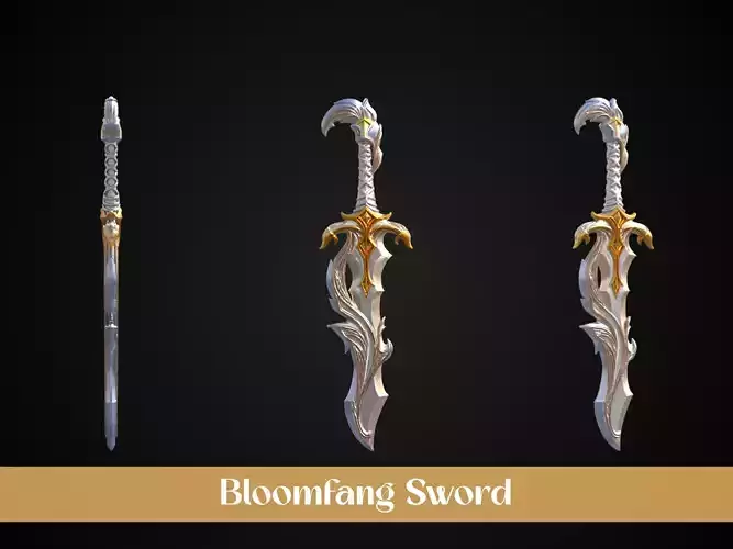 Stylized Elf Sword - Bloomfang 