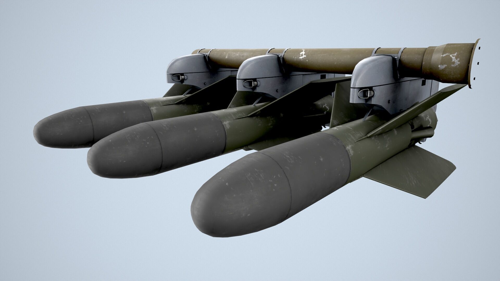 AGM-22 Missiles Low-poly 3D model_6