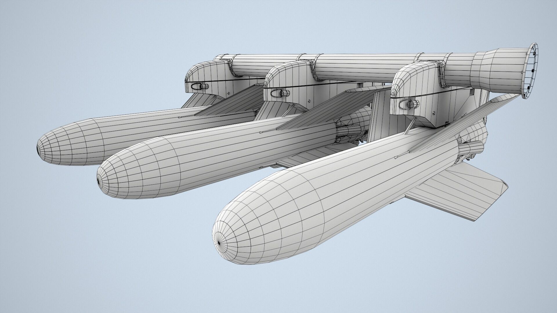 AGM-22 Missiles Low-poly 3D model_11