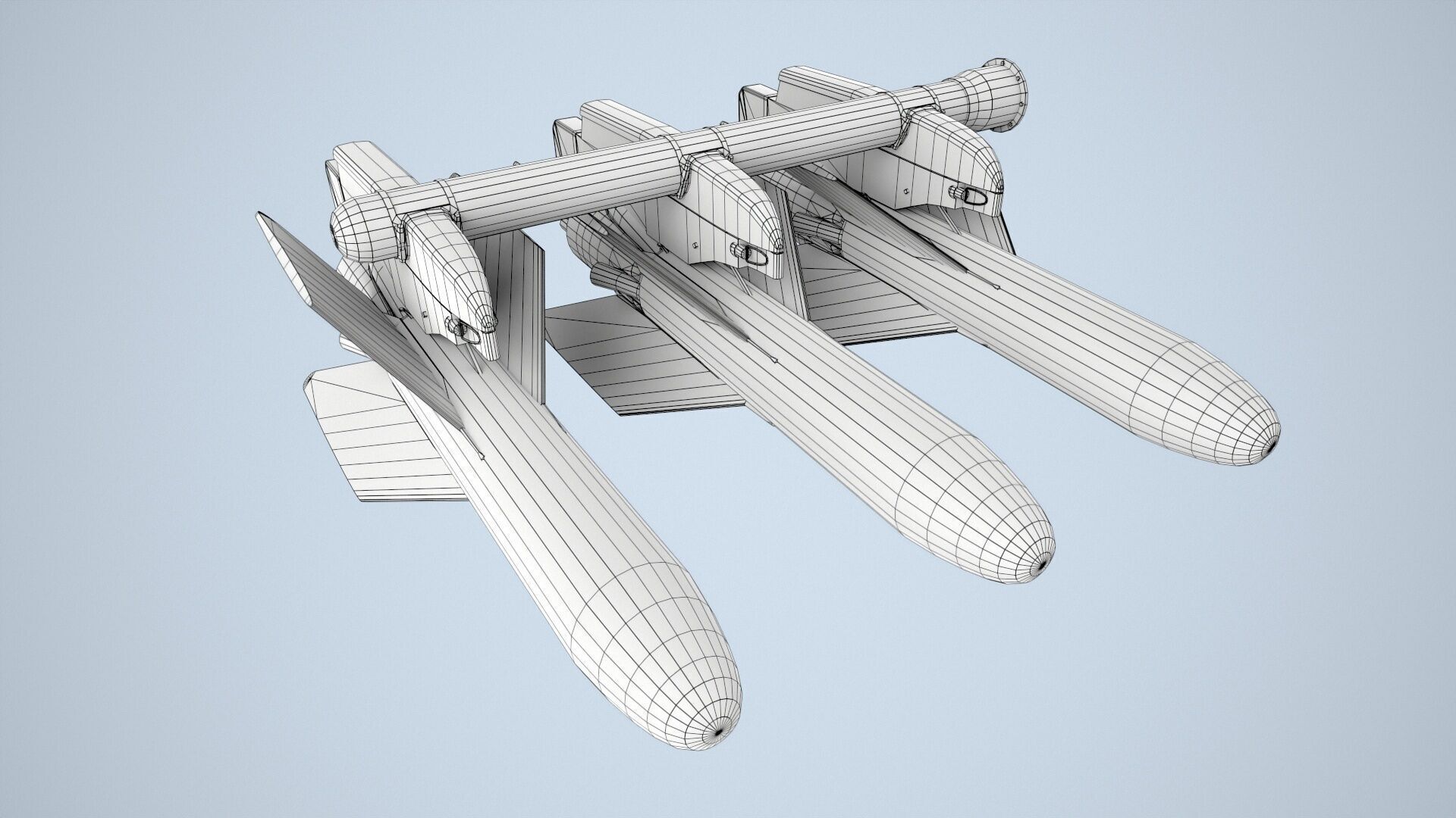 AGM-22 Missiles Low-poly 3D model_12