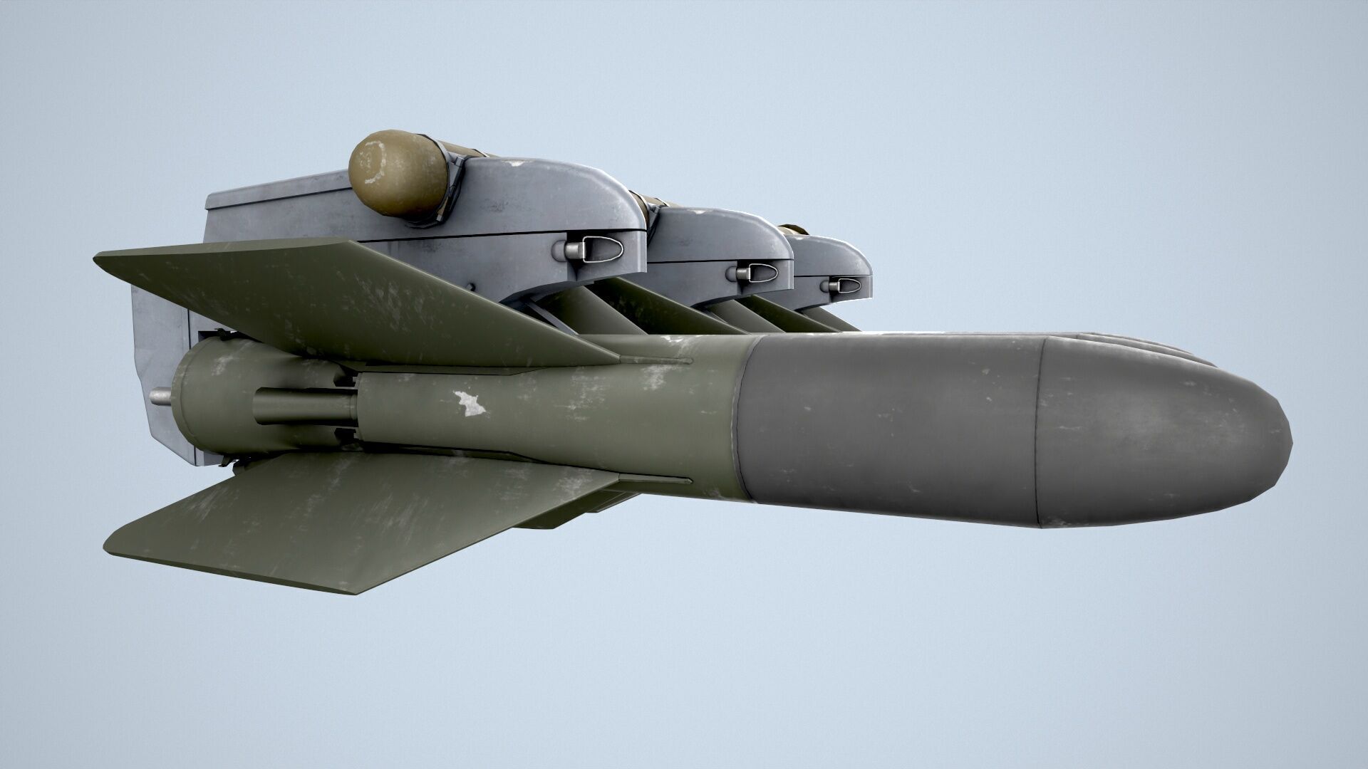 AGM-22 Missiles Low-poly 3D model_4