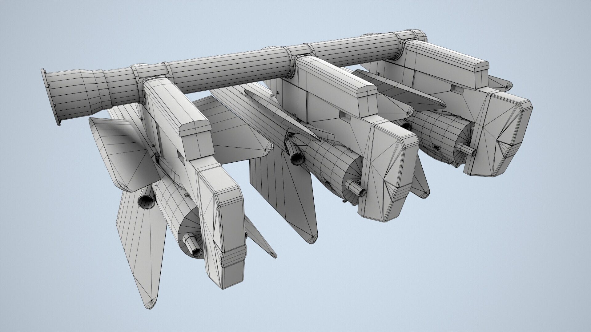 AGM-22 Missiles Low-poly 3D model_7