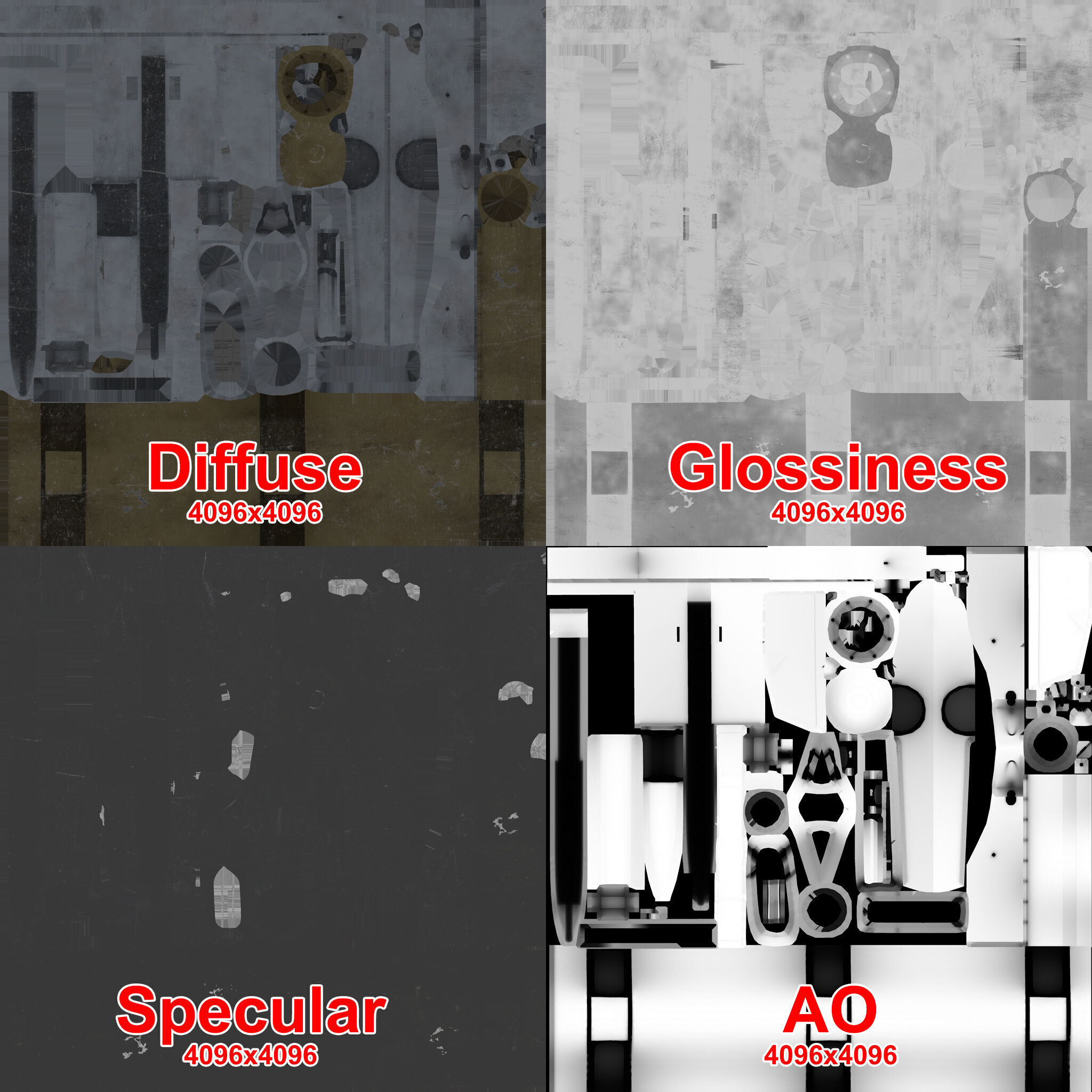 AGM-22 Missiles Low-poly 3D model_16