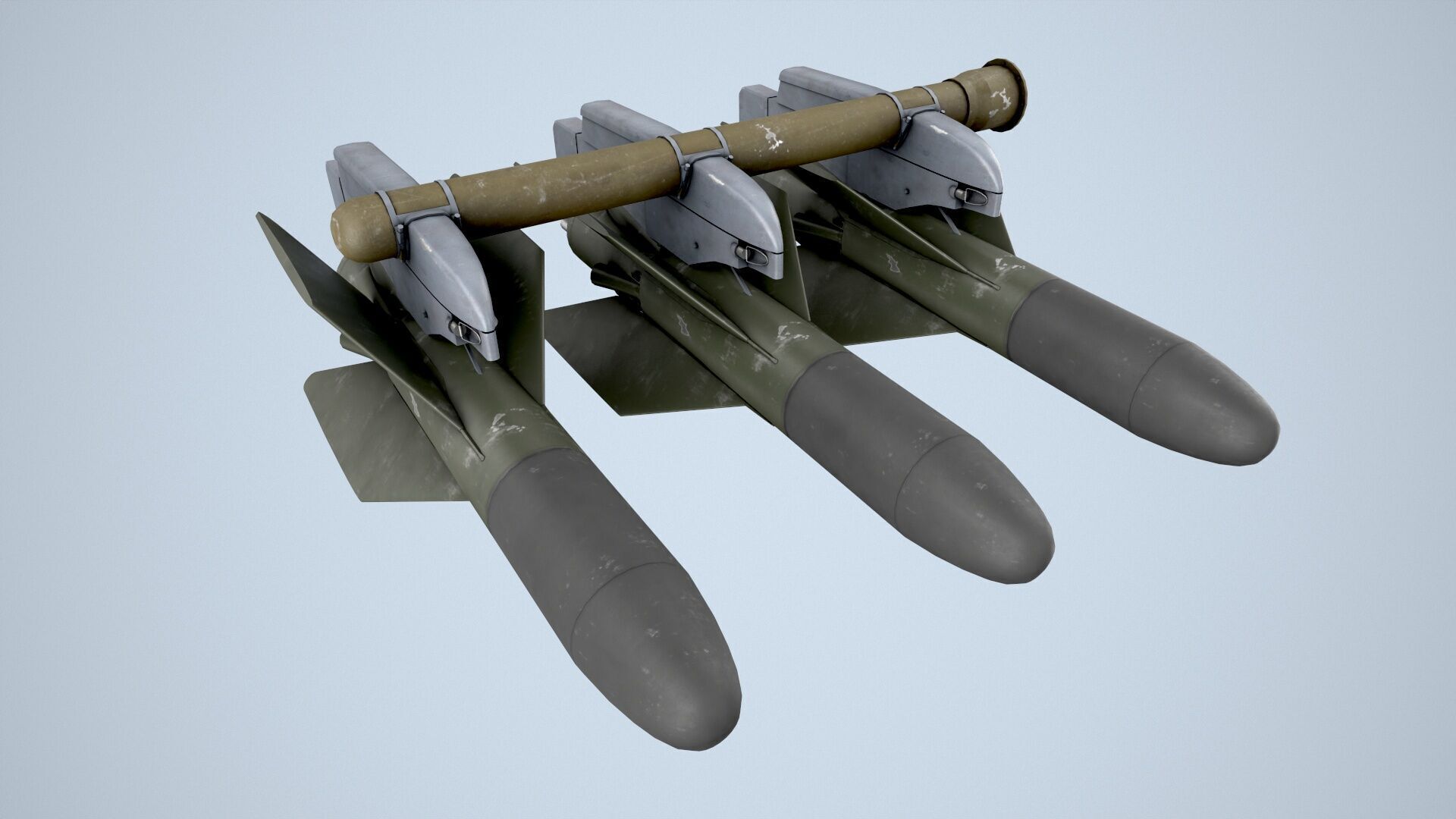 AGM-22 Missiles Low-poly 3D model_1