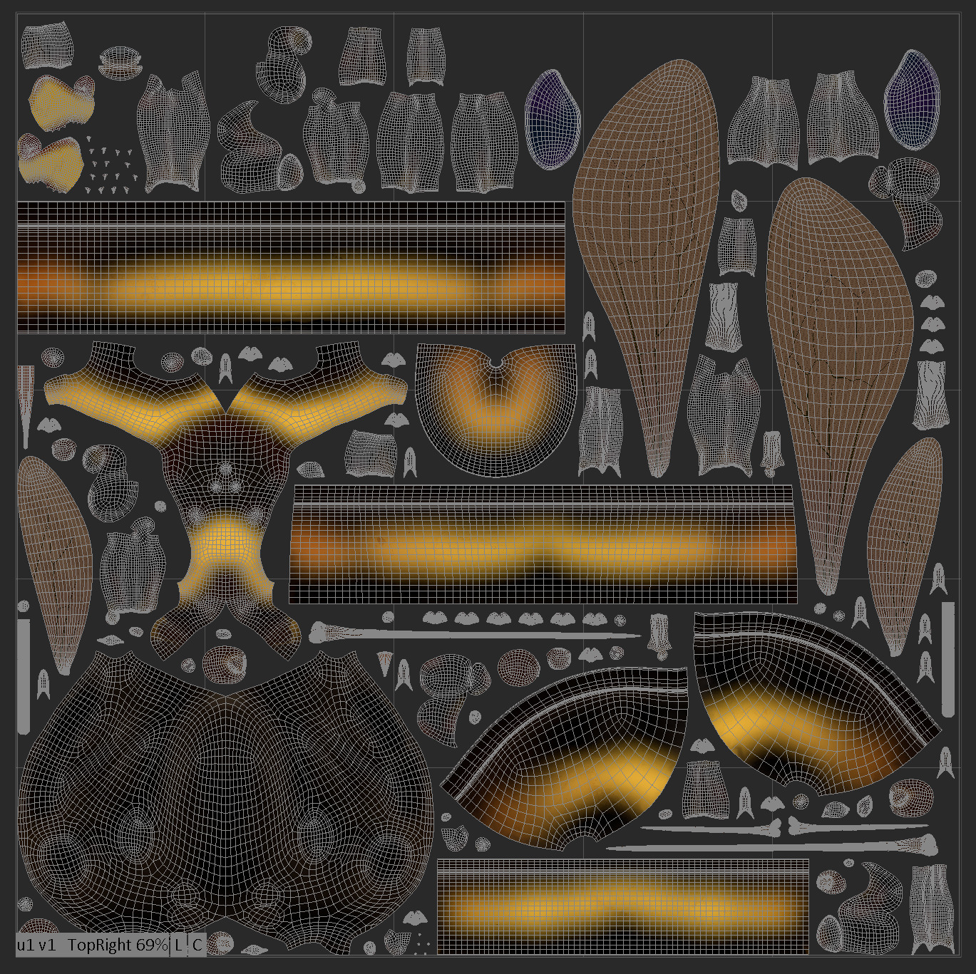 Animated Worker Bee Rig Flight Cycle 4K PBR 3D model_17