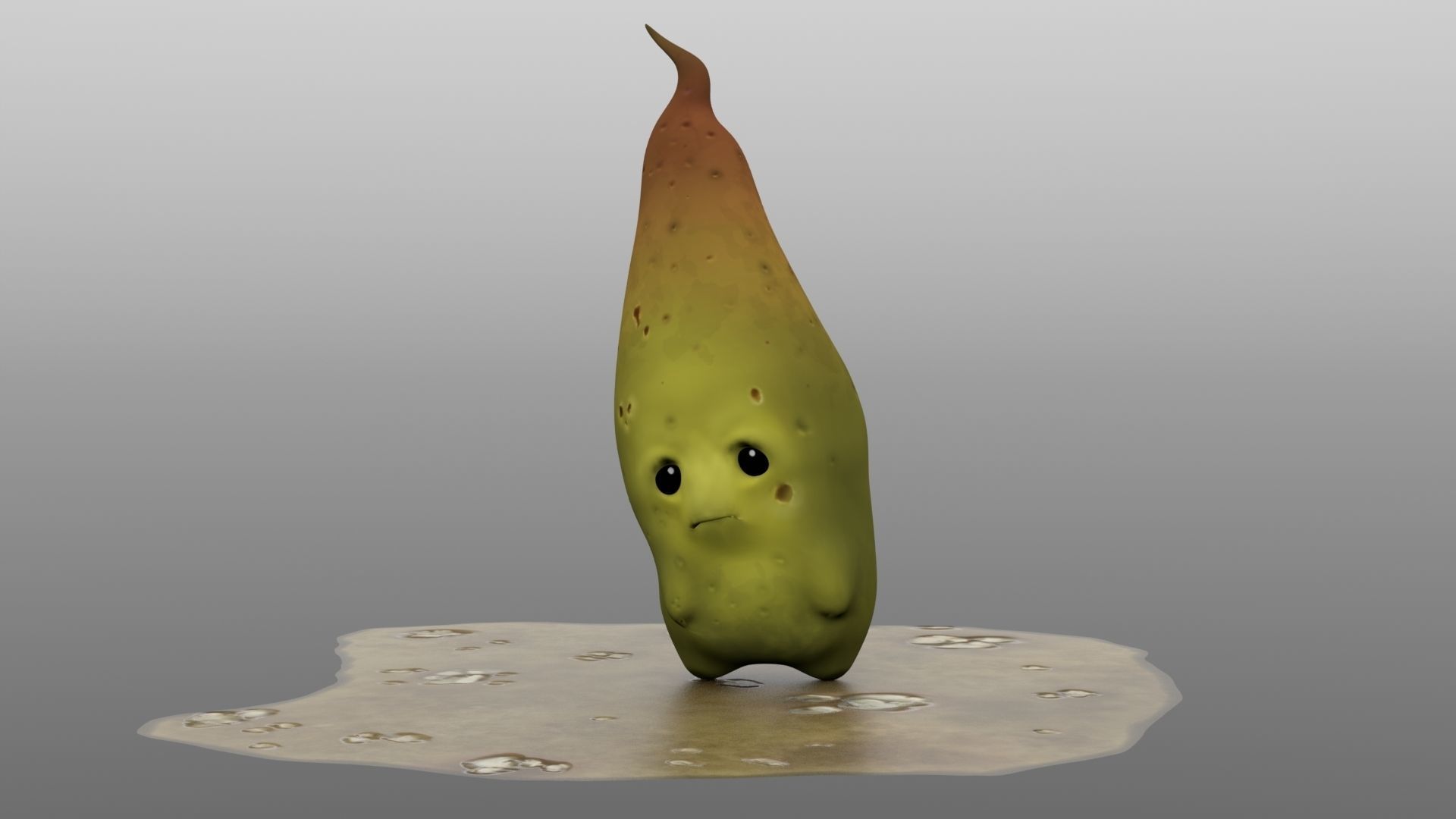 Hand Painted Veggie Spud Free low-poly 3D model_5