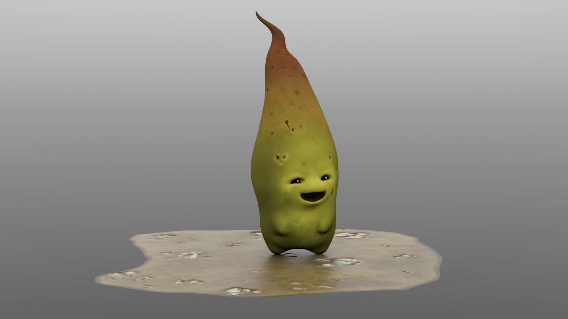 Hand Painted Veggie Spud Free low-poly 3D model_4