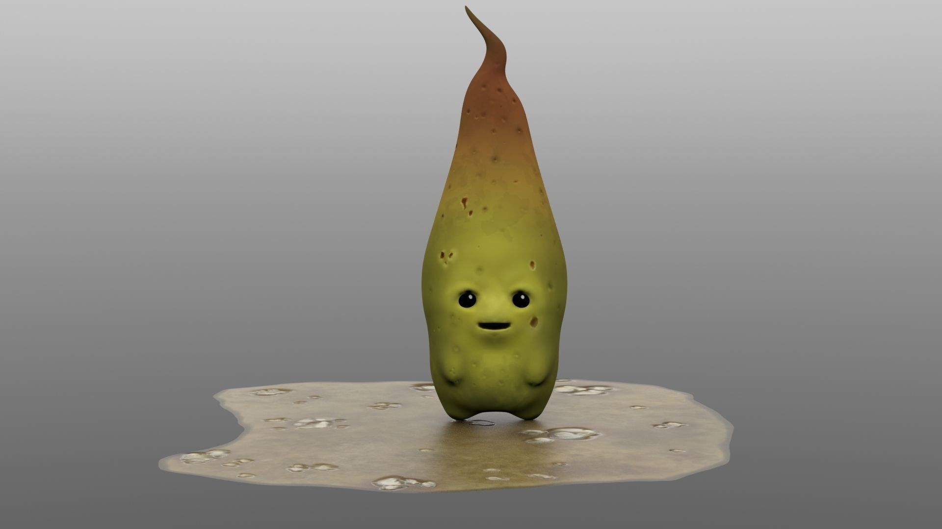 Hand Painted Veggie Spud Free low-poly 3D model_6