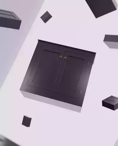 Cozy Castle Buffet Cabinet Low-poly 3D model