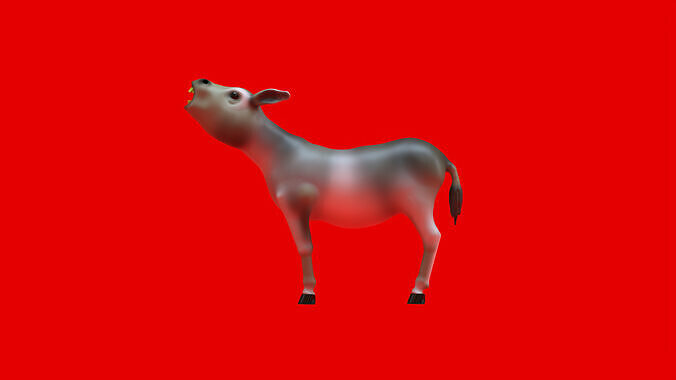Cartoon Donkey Monster - Stylized 3D Asset for Unity Blender Low-poly 3D model