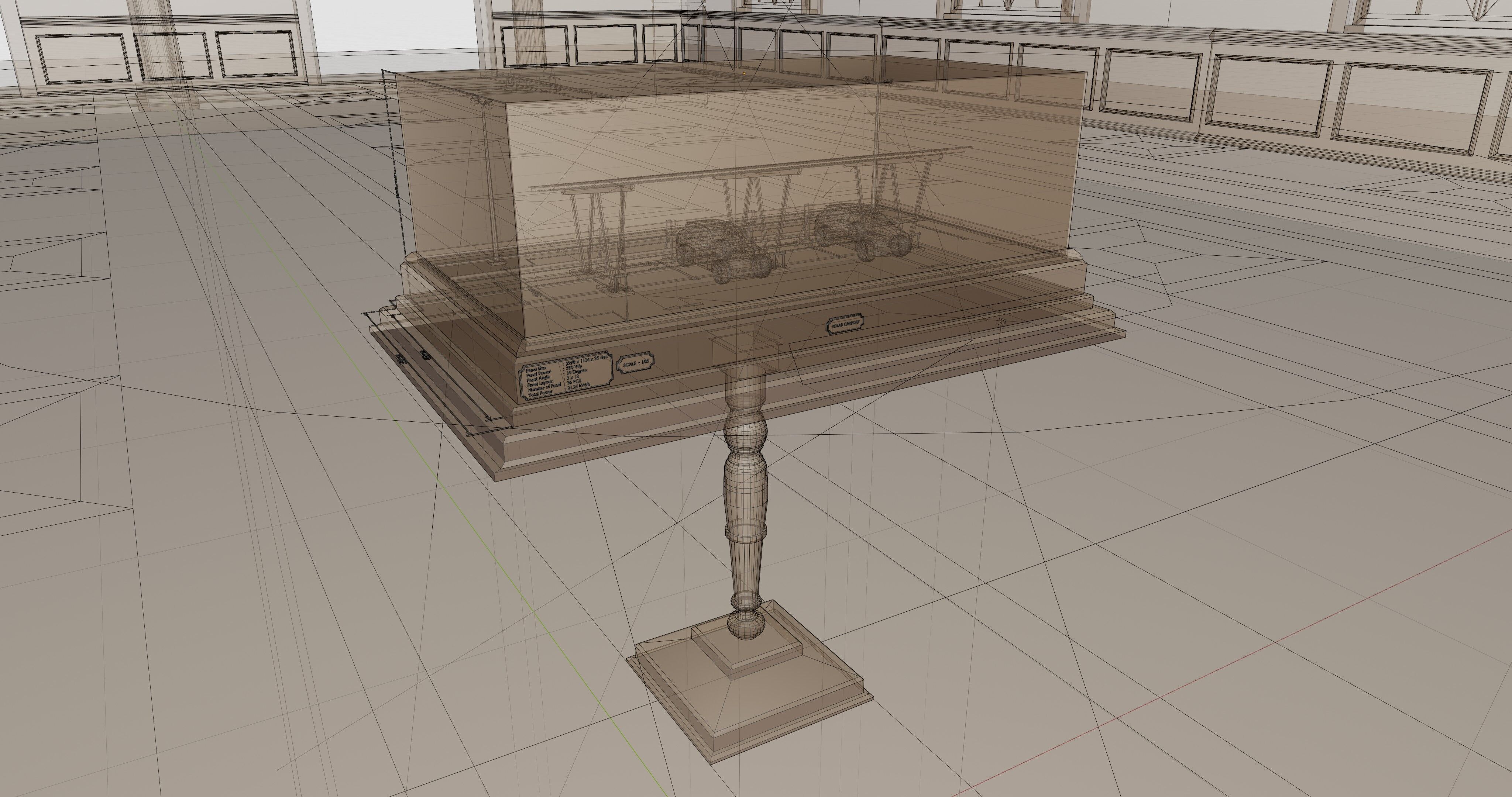Solar Carport Type-2 3x12 Panels Diorama 3D model_11