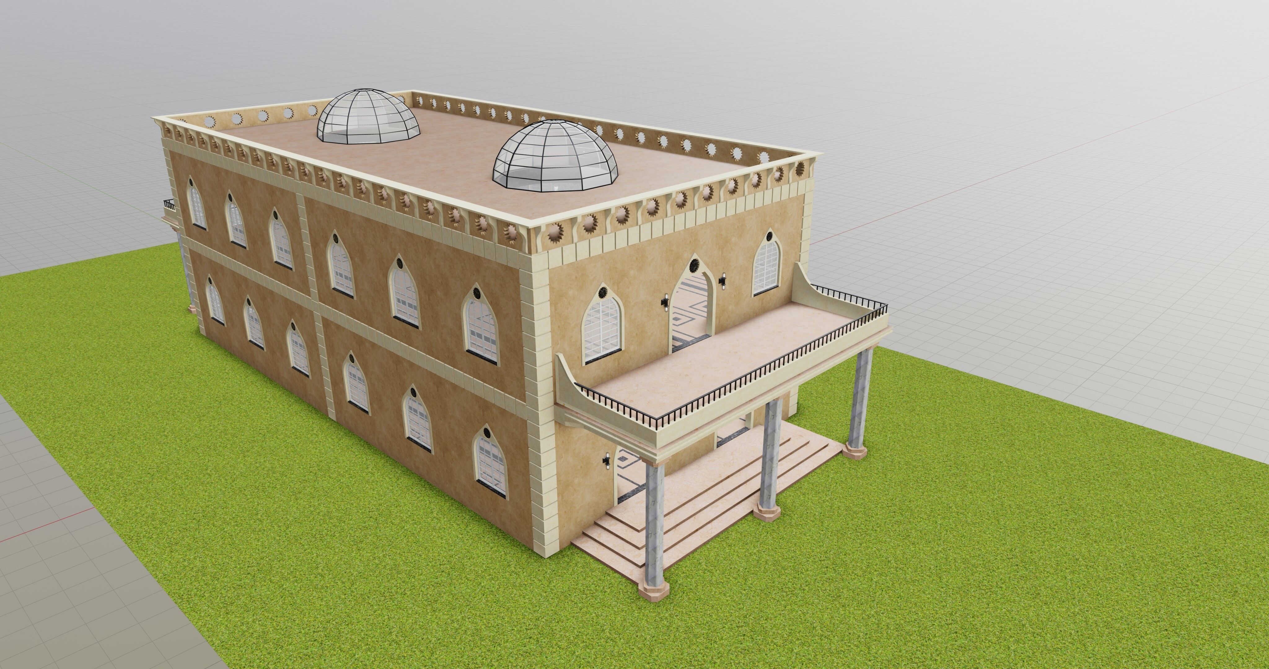 Solar Carport Type-2 3x12 Panels Diorama 3D model_19