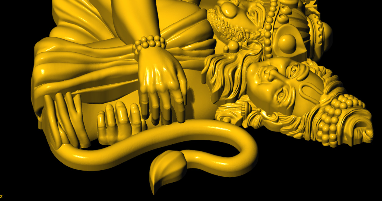 Ram with Hanuman 3D Printable Model 3D print model_13
