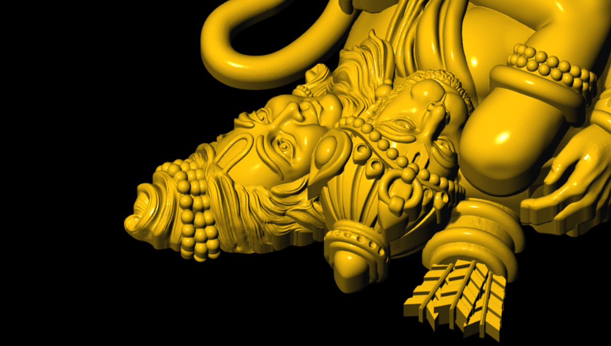 Ram with Hanuman 3D Printable Model 3D print model_11