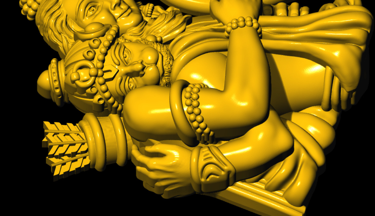 Ram with Hanuman 3D Printable Model 3D print model_12