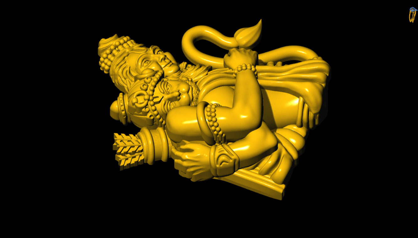 Ram with Hanuman 3D Printable Model 3D print model_6