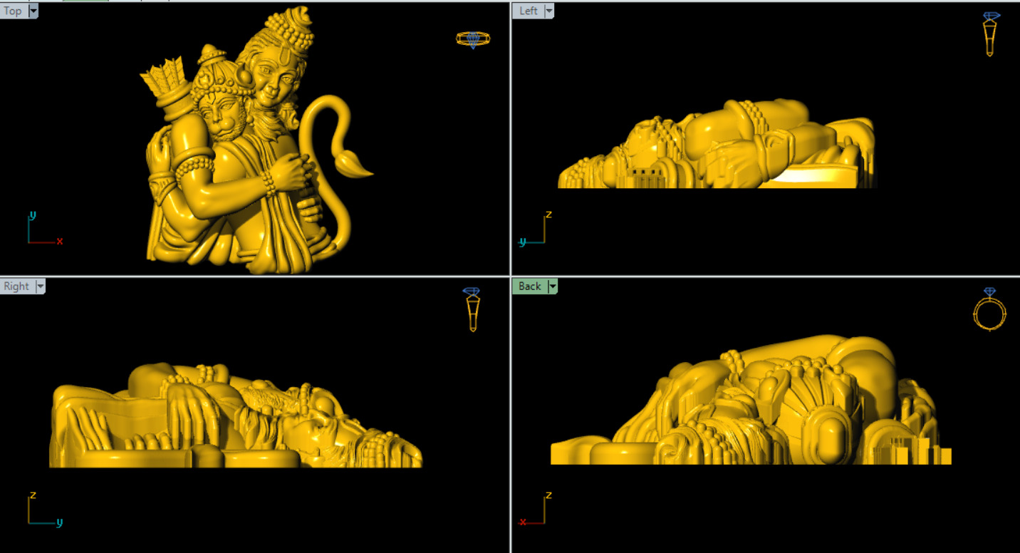 Ram with Hanuman 3D Printable Model 3D print model_4