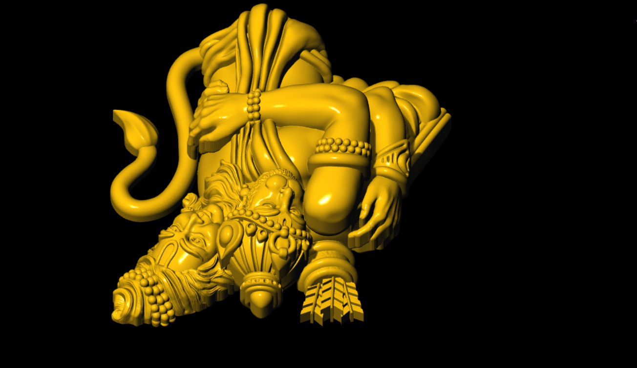Ram with Hanuman 3D Printable Model 3D print model_8