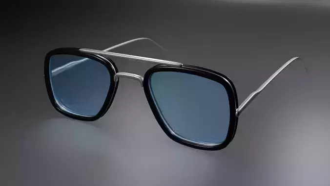 Ironman sunglasses Low-poly 3D model
