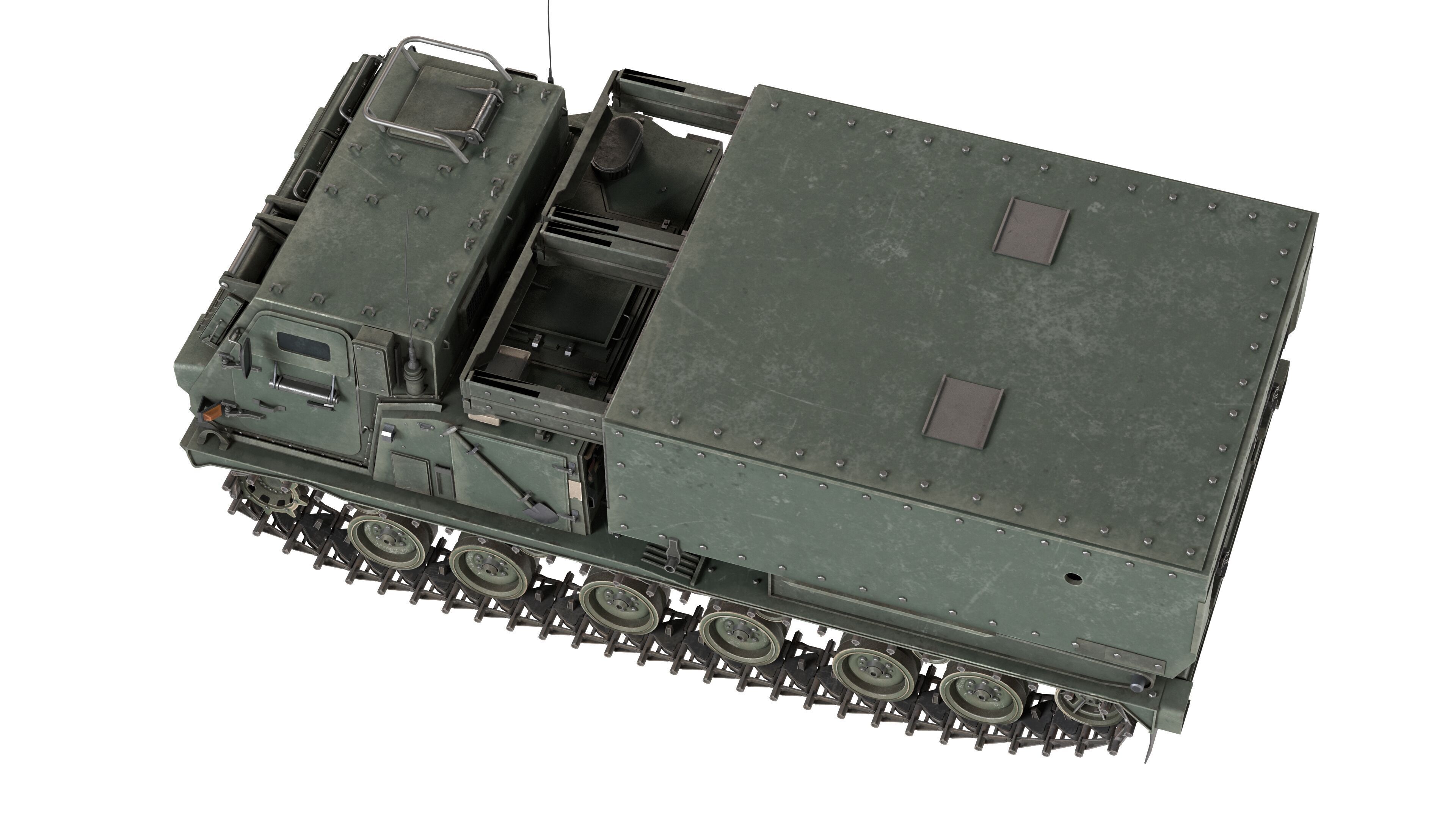 M270 Multiple Launch Rocket System Low-poly 3D model_7