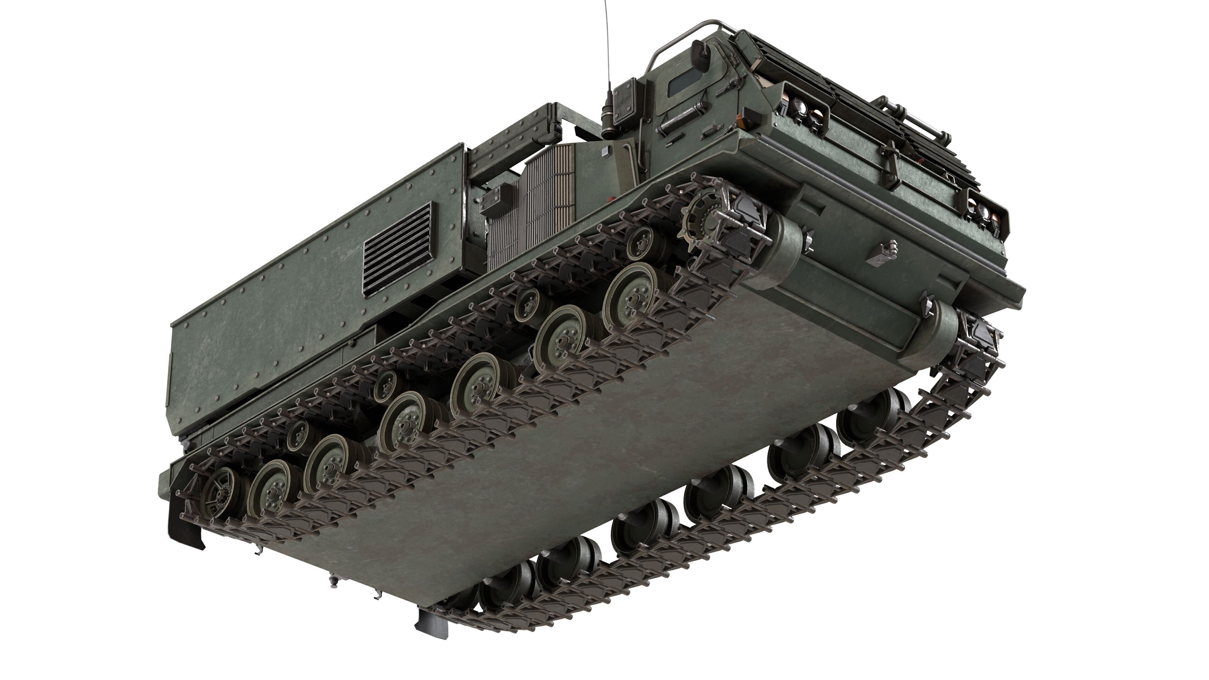 M270 Multiple Launch Rocket System Low-poly 3D model_9