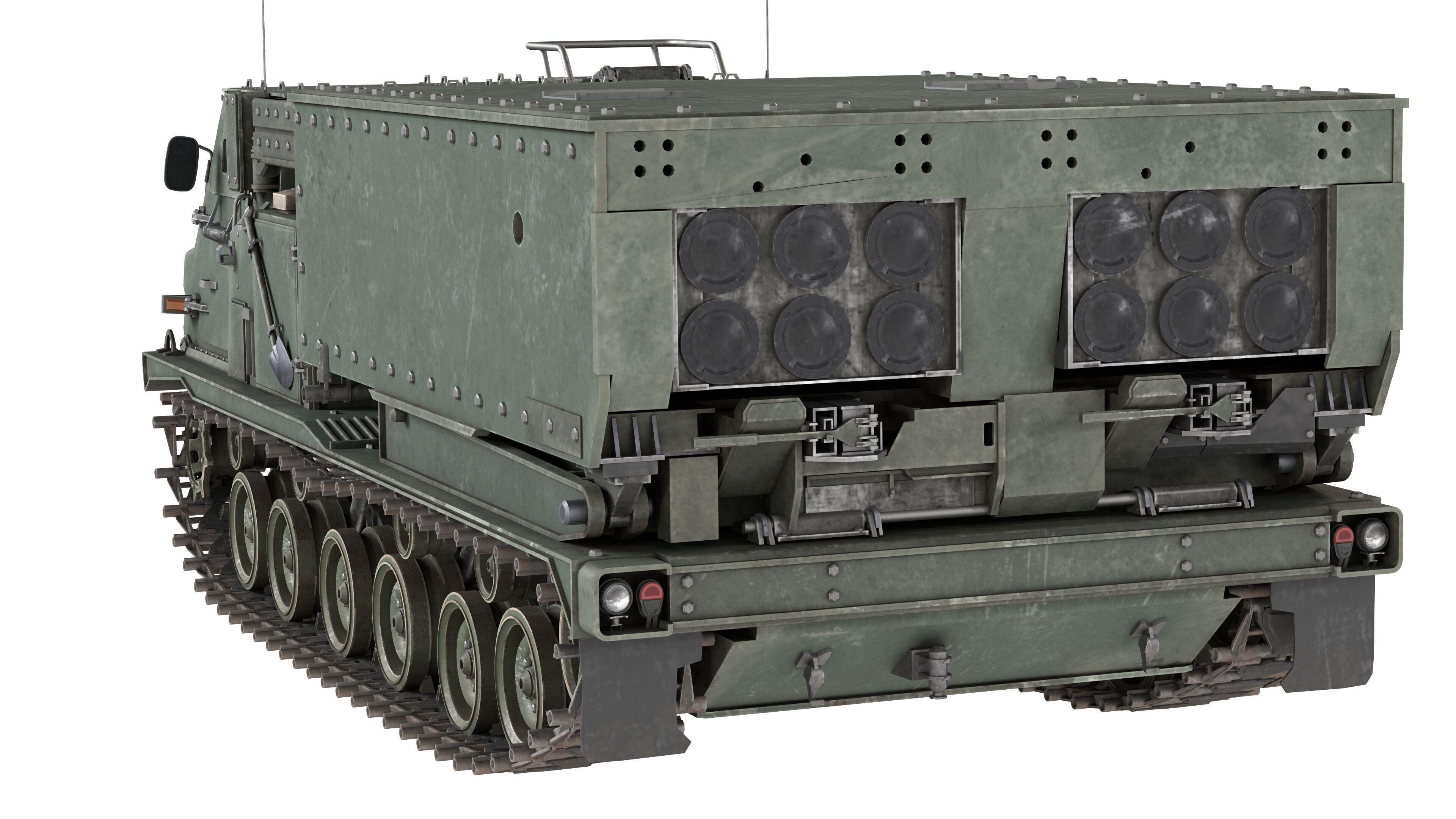 M270 Multiple Launch Rocket System Low-poly 3D model_6