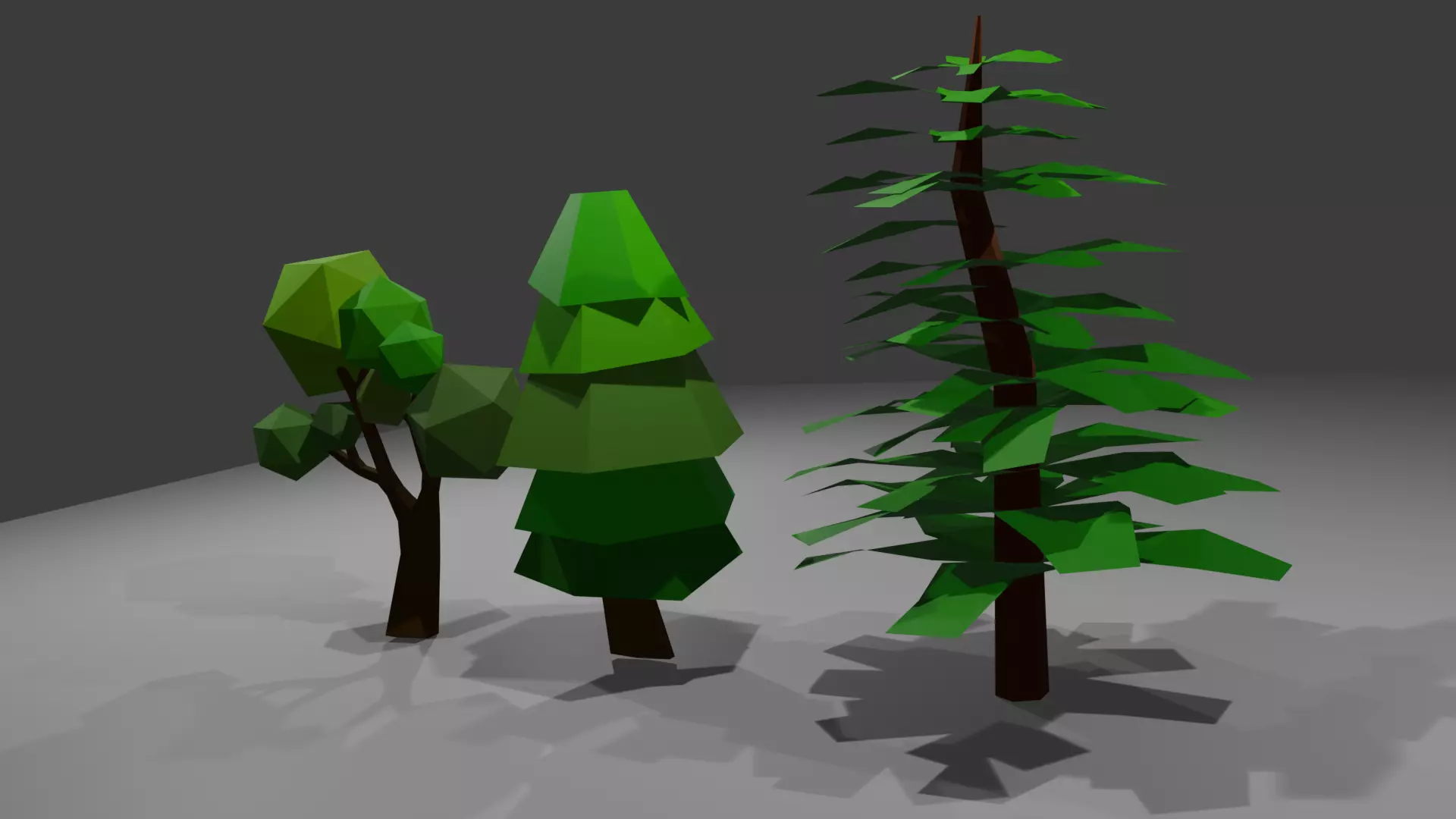 Low Poly Tree Pack Low-poly 3D model_0