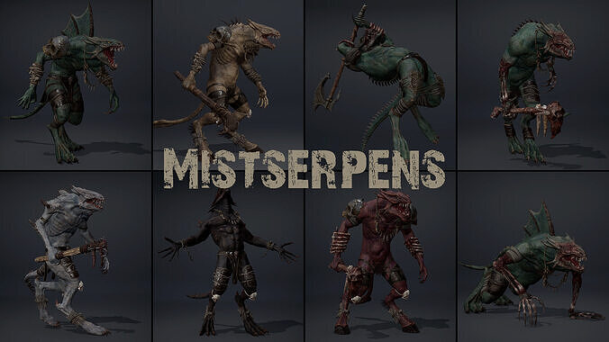 Mistserpens Low-poly 3D model