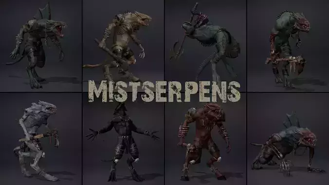 Mistserpens Low-poly 3D model