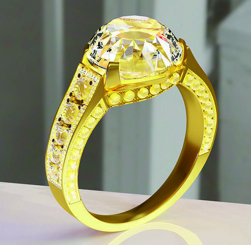 Wedding Ring Diamonds 3D model