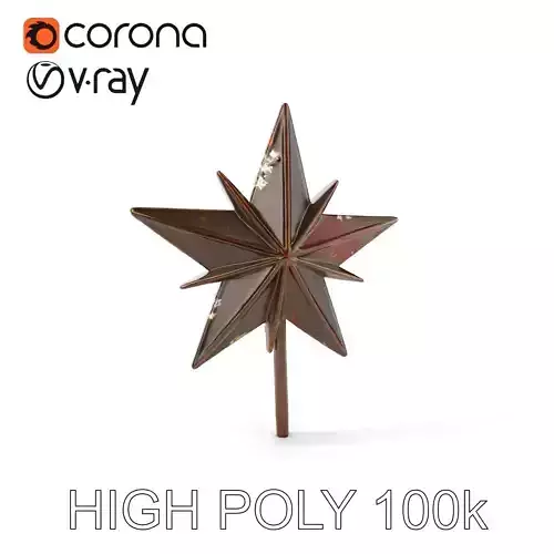 Rustic Metal Star Decor D Model Pack