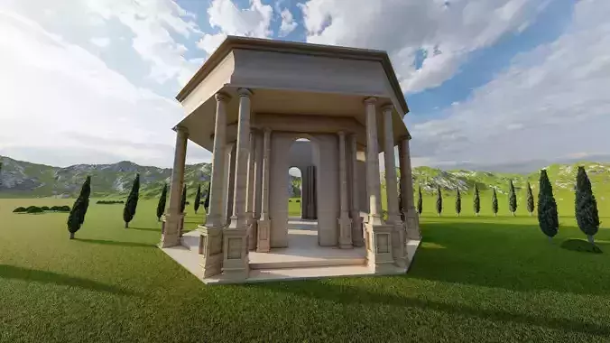 Parthenon Temple-Historical Greek Temple 3D model