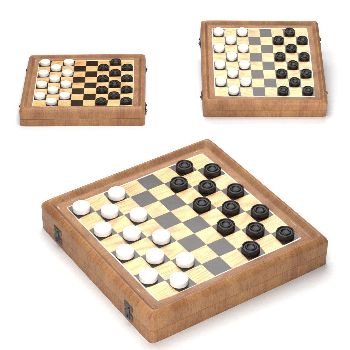 3d model cheskers Low-poly 3D model_1