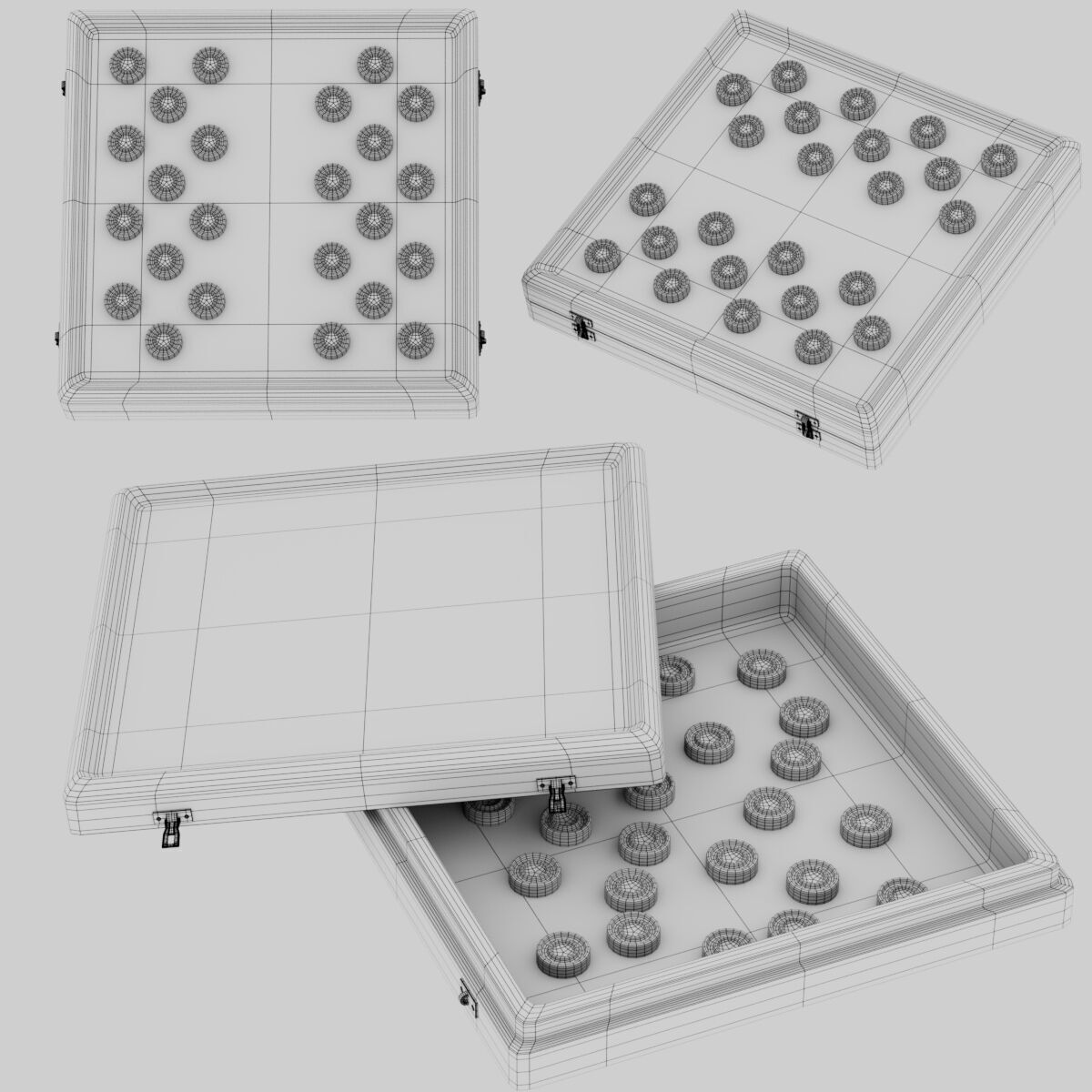 3d model cheskers Low-poly 3D model_25