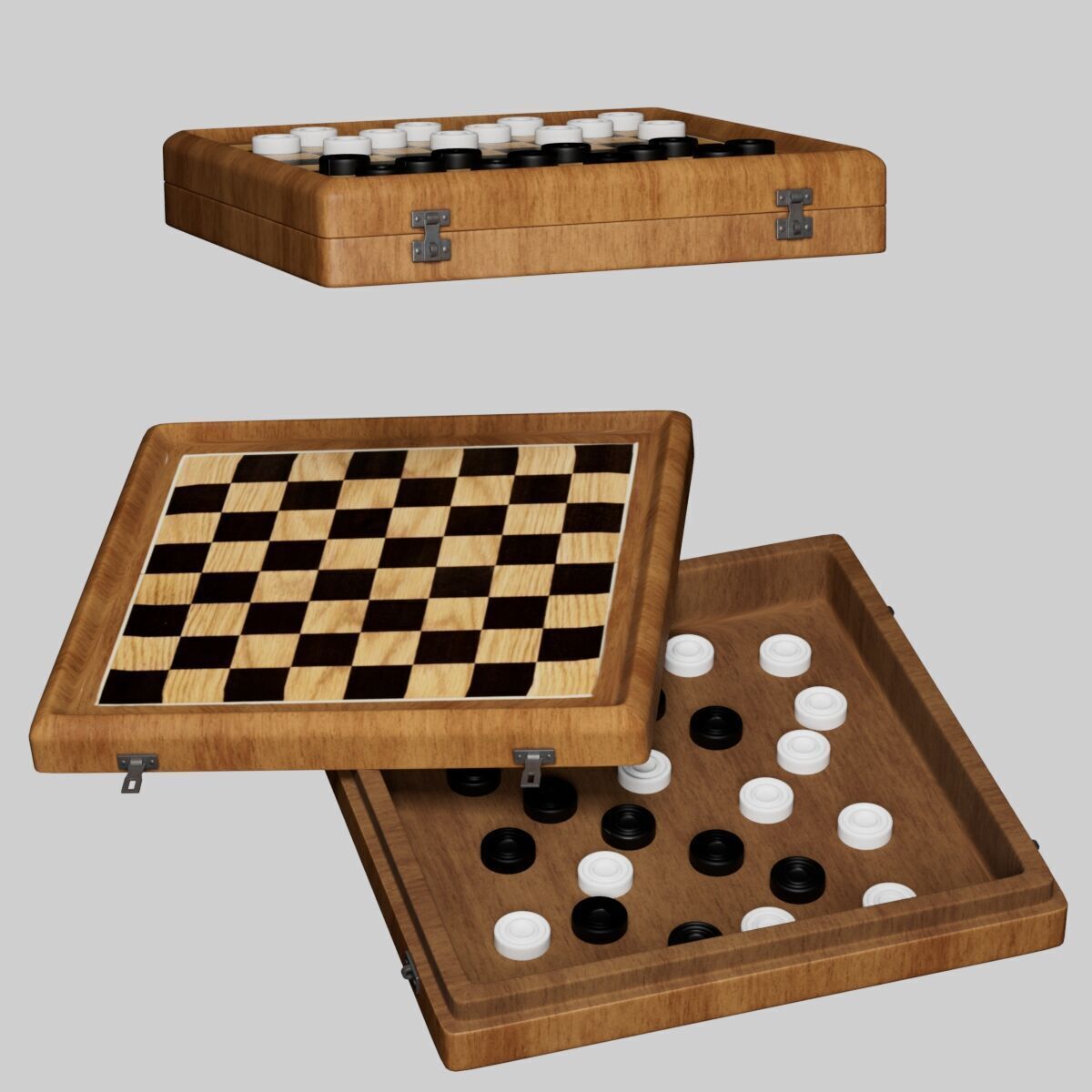 3d model cheskers Low-poly 3D model_18