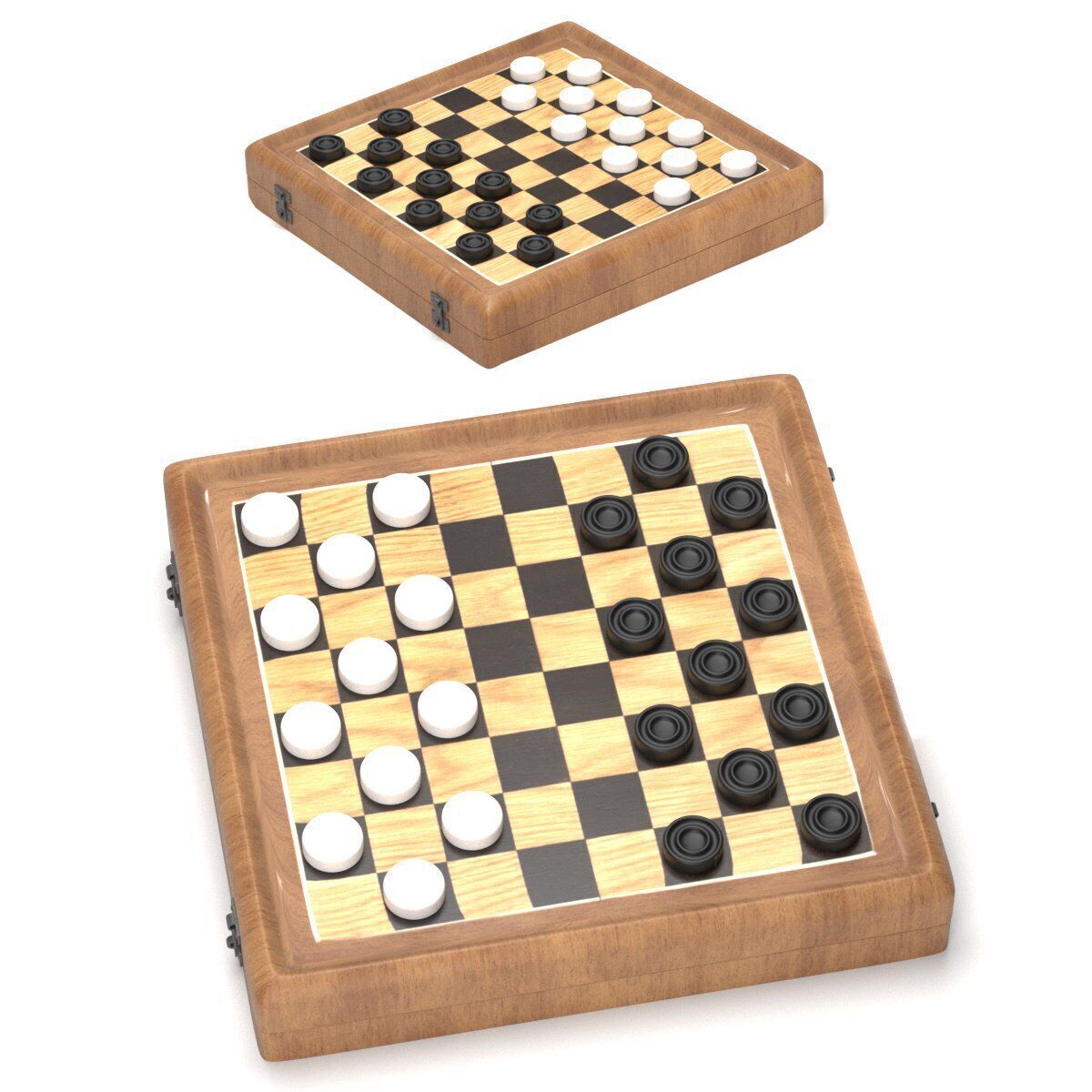 3d model cheskers Low-poly 3D model_3