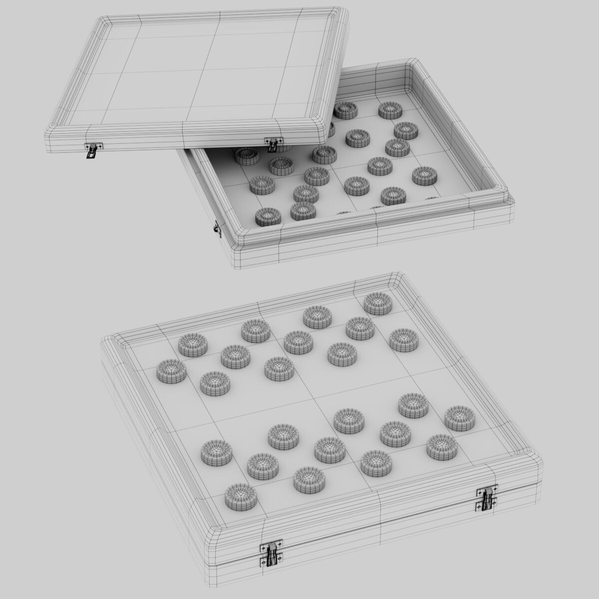 3d model cheskers Low-poly 3D model_20